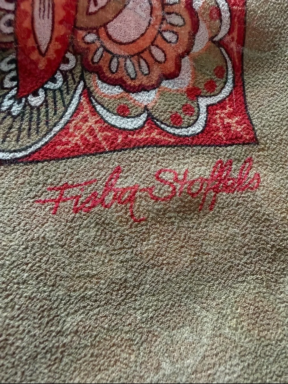 Fisba Stoffels Vintage Scarf Set of 2 Square Scarves Swiss Designer